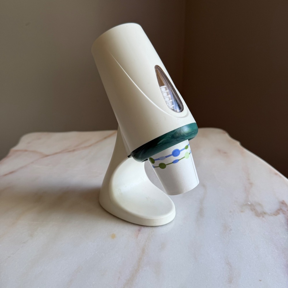 Vintage Dixie Bathroom Cup Dispenser Countertop 3oz Paper Cup Holder Cream Green